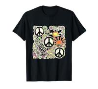 Peace Hippie Flower Ferma la Guerra Maglietta