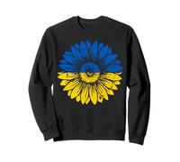 Peace in Ukraine Girasole Distressed Blu e Giallo Felpa