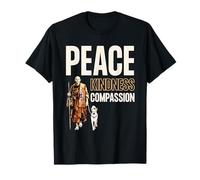 Peace Kindness Compassion Walk for Peace Monk & Aloka Dog Maglietta