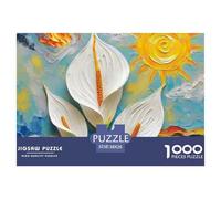 Peace Lily 1000 Piece Jigsaw Puzzle For Adults Challenging Game Stress Relief Puzzle Exercise The Memory of The Brain for The Whole Family, Gifts for Women, Gifts for Men 38x26cm/1000pcs