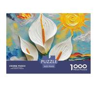Peace Lily 1000 Piece Jigsaw Puzzle For Adults Family Challenge Toys Stress Relief Puzzle Exercise The Memory of The Brain for Men, Women, Elders, Seniors 70x50cm/1000pcs