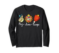 Peace, Love And Tacos - Tacos al Pastor, Mexican Food Lovers Maglia a Manica