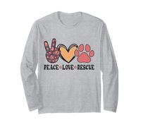 Peace Love Animal Rescue Adotta l'adozione di cani adottivi e gatti Maglia a Manica