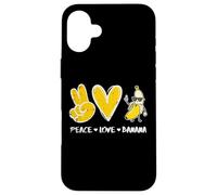 Peace Love Banana Funny Fruit Food Vegan Donne Uomini Bambini Custodia per iPhone 16 Plus