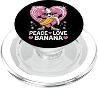 Peace Love Banana Funny Yellow Banane Fruit Summer Lover PopSockets PopGrip per MagSafe