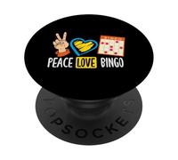 Peace Love Bingo Appassionato Divertente Gioco PopSockets PopGrip Adesivo