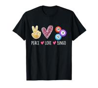Peace Love Bingo - Gioco d'azzardo amante del bingo Maglietta