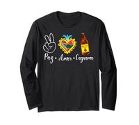Peace Love Caguama, Mexican Gifts Spanish Souvenir Mexico Maglia a Manica