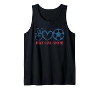 Peace Love Calcio Fan Formazione Calcio Motivazione Ragazzi Ragazza Canotta