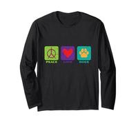 Peace Love Cani Maglia a Manica