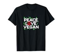 Peace Love Cavolo Vegano Maglietta