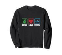 Peace Love Coding Felpa