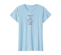 Peace Love Colomba Cuore Armonia Inspirational Maglietta, Donna, Celeste, 3XL