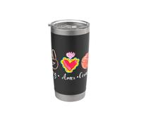 Peace Love Conchas Pan Dulce Funny Mexican Spanish Saying Bicchiere termico in acciaio inox doppia parete