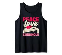 Peace Love Cornhole Amante Gioco Appassionato Canotta