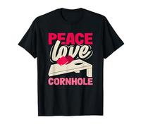 Peace Love Cornhole Amante Gioco Appassionato Maglietta