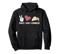 Peace Love Cornhole Cornhole Giocatore Divertimento Felpa con Cappuccio