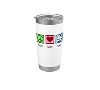 Peace Love Cows Cute Cow Bicchiere termico in acciaio inox doppia parete