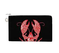 Peace Love Crawfish Custom Canvas Coin Purse Change Wallet Bag Piccolo Trucco Borse per Uomo Donna 19,1 X 11,7 cm, Stile:, Taglia unica, MHXYZHW