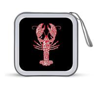 Peace Love Crawfish divertente CD Holder 40 Capacità DVD Custodia protettiva disco Storage Organizer Bag per auto casa viaggio