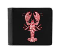 Peace Love Crawfish - Portafogli con stampa di gamberi, con scomparti multipli per carte di credito, per uomini e donne, Stile:, Taglia unica, MHXYZHW