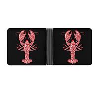 Peace Love Crawfish Portafoglio personalizzato con blocco RFID Slim Bifold portafoglio tasca frontale porta carte di credito per uomini donne, Stile:, Taglia unica, MHXYZHW
