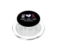 Peace Love cura CHD malattie cardiache consapevolezza uomini donne bambini PopSockets PopGrip per MagSafe