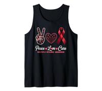 Peace Love cura il mieloma multiplo consapevolezza uomini donne bambini Canotta