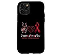 Peace Love cura il mieloma multiplo consapevolezza uomini donne bambini Custodia per iPhone 11 Pro