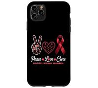 Peace Love cura il mieloma multiplo consapevolezza uomini donne bambini Custodia per iPhone 11 Pro Max