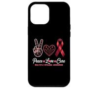 Peace Love cura il mieloma multiplo consapevolezza uomini donne bambini Custodia per iPhone 12 Pro Max