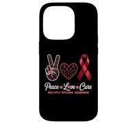 Peace Love cura il mieloma multiplo consapevolezza uomini donne bambini Custodia per iPhone 14 Pro