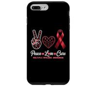 Peace Love cura il mieloma multiplo consapevolezza uomini donne bambini Custodia per iPhone 7 Plus/8 Plus