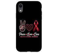 Peace Love cura il mieloma multiplo consapevolezza uomini donne bambini Custodia per iPhone XR
