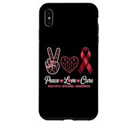 Peace Love cura il mieloma multiplo consapevolezza uomini donne bambini Custodia per iPhone XS Max