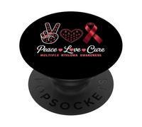 Peace Love cura il mieloma multiplo consapevolezza uomini donne bambini PopSockets PopGrip Adesivo