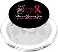 Peace Love cura il mieloma multiplo consapevolezza uomini donne bambini PopSockets PopGrip per MagSafe