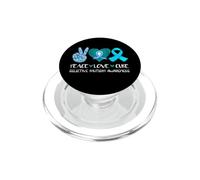 Peace Love Cure Consapevolezza del mutismo selettivo, colore: verde acqua, speranza PopSockets PopGrip per MagSafe