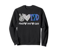 Peace Love Cure Diabetes Awareness T2D Diabetes Felpa