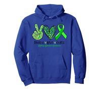 Peace Love Cure Ribbon Consapevolezza delle malattie renali Felpa con Cappuccio