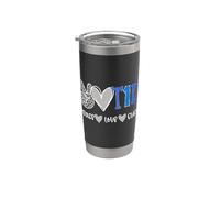 Peace Love Cure Type One Diabetes Awareness T1D Bicchiere termico in acciaio inox doppia parete
