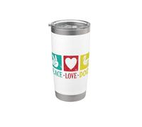 Peace Love Dodo Bird da Mauritius Bicchiere termico in acciaio inox doppia parete