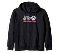 Peace Love Dogs Pet Dog Mom Dad Owner Lover Animal Felpa con Cappuccio