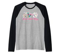 Peace Love Dogs Pet Dog Mom Dad Owner Lover Animal Maglia con Maniche Raglan