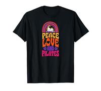 Peace Love e Pilates Bohemian Rainbow Maglietta