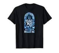 Peace Love e Rap melodico Bohemian Rainbow Maglietta