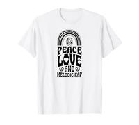 Peace Love e Rap melodico Bohemian Rainbow Maglietta