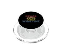 Peace Love E Wine Time retrò anni '70 vintage PopSockets PopGrip per MagSafe