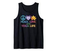 Peace Love e Yoga Life Fiore di Loto Canotta
