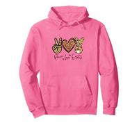 Peace Love Easter Bunny for Women with Sunflower And Rabbit Felpa con Cappuccio